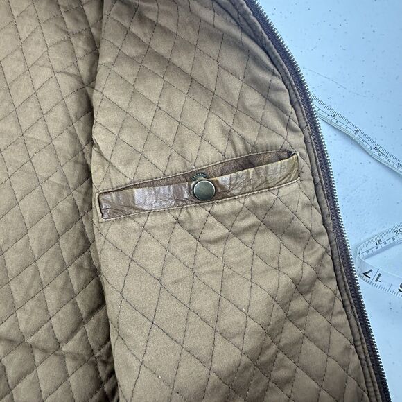 VTG Banana Republic Leather Safari Photo Vest Cotton Quilted Liner Men’s Size S - Picture 16 of 16